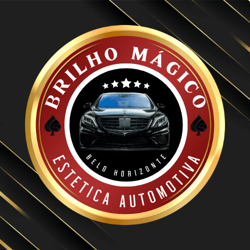Logotipo centro automotivo moderno em branco e vermelho